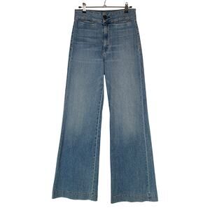 ASKK NY Brighton Jeans 26 Women High Rise Wide Leg Boardwalk Wash Japanese Denim